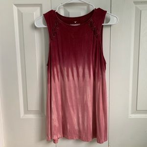 Red and Pink American Eagle Tank Top
